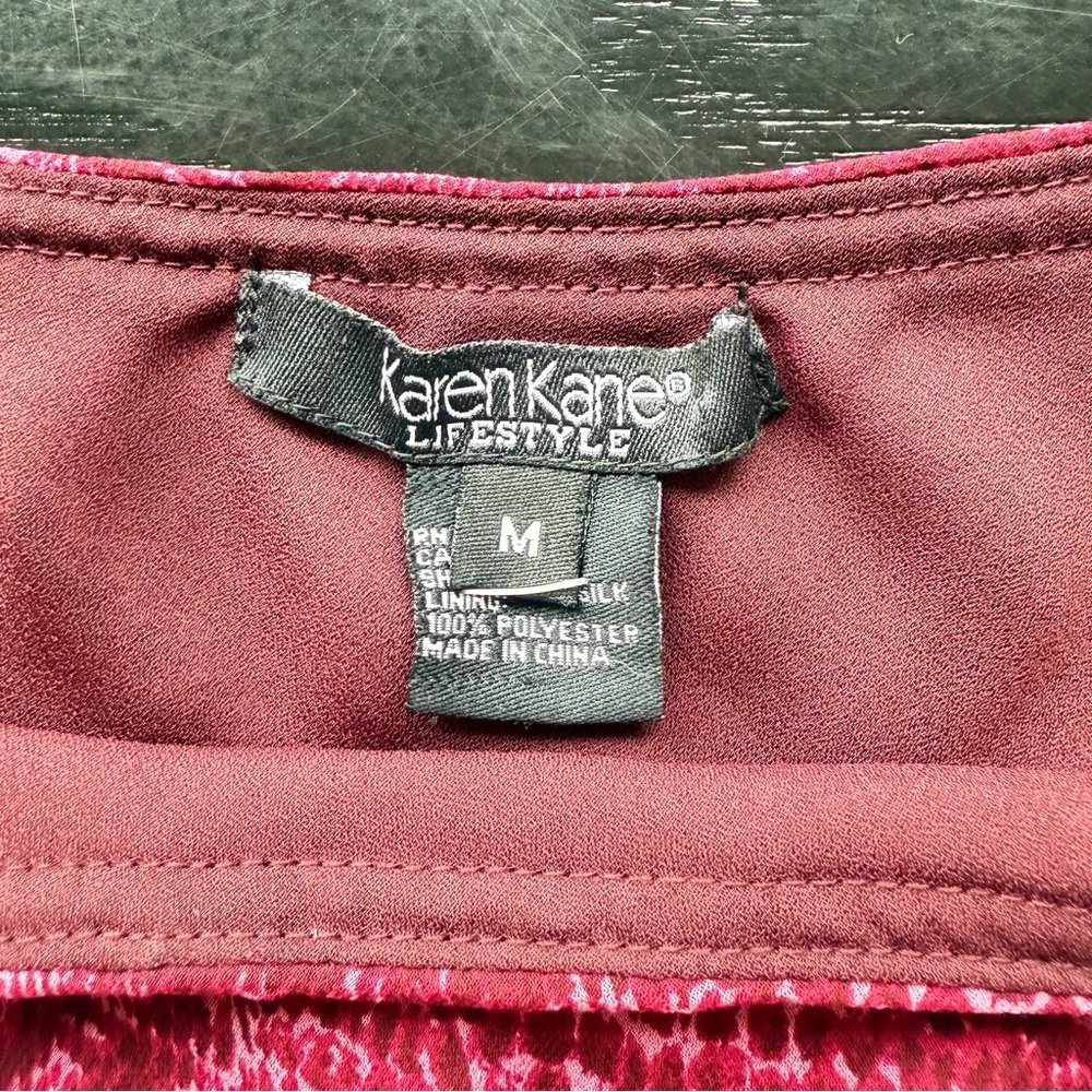 Karen Kane Burgandy Maxi Pencil Skirt (M) With Matching Sleeveless Top (L) - Picture 11 of 13